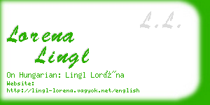 lorena lingl business card